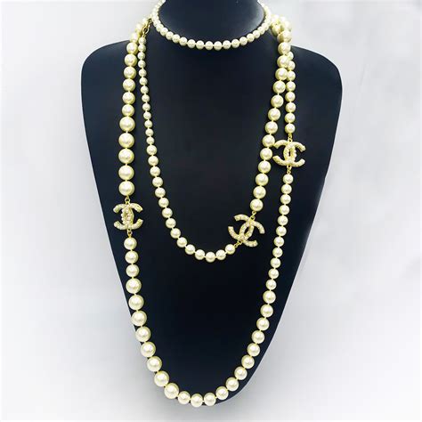 chanel long strand necklaces|cost of chanel pearl necklace.